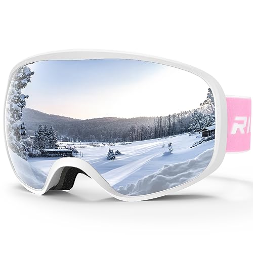 RIOROO Skibrille, Snowboard Brille für Brillenträger Herren Damen Erwachsene Jugendliche Doppel-Objektiv 104% UV-Schutz Kompatibler Helm Anti Fog Skibrillen für Skifahren Motorrad Fahrrad Skaten von RIOROO