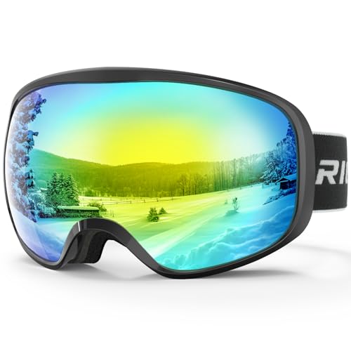 RIOROO Skibrille, Snowboard Brille für Brillenträger Herren Damen Erwachsene Jugendliche Doppel-Objektiv 105% UV-Schutz Kompatibler Helm Anti Fog Skibrillen für Skifahren Motorrad Fahrrad Skaten RIOROO Skibrille, Snowboard Brille für Brillenträger Herren Damen Erwachsene Jugendliche Doppel-Objektiv 105% UV-Schutz Kompatibler Helm Anti Fog Skibrillen für Skifahren Motorrad Fahrrad Skaten von RIOROO