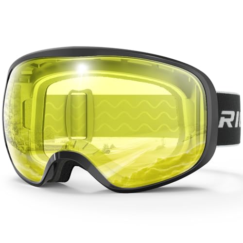 RIOROO Skibrille, Snowboard Brille für Brillenträger Herren Damen Erwachsene Jugendliche Doppel-Objektiv 105% UV-Schutz Kompatibler Helm Anti Fog Skibrillen für Skifahren Motorrad Fahrrad Skaten RIOROO Skibrille, Snowboard Brille für Brillenträger Herren Damen Erwachsene Jugendliche Doppel-Objektiv 105% UV-Schutz Kompatibler Helm Anti Fog Skibrillen für Skifahren Motorrad Fahrrad Skaten von RIOROO