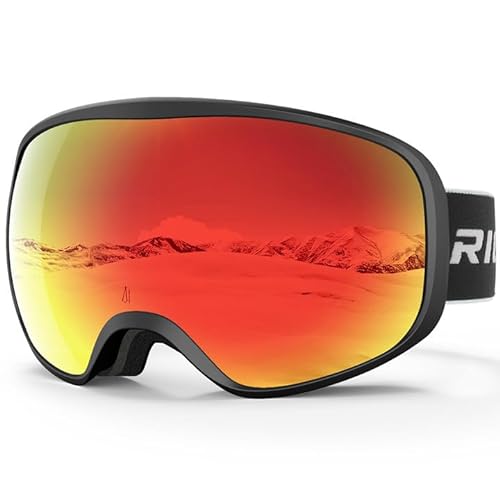 RIOROO Skibrille, Snowboardbrille, Anti-Nebel-Skibrille, Doppellinse 107% UV-Schutz kompatibler Helm, Motorrad, Fahrrad, Eislaufen, geeignet für Männer, Frauen, Erwachsene und Jugendliche mit Brille von RIOROO