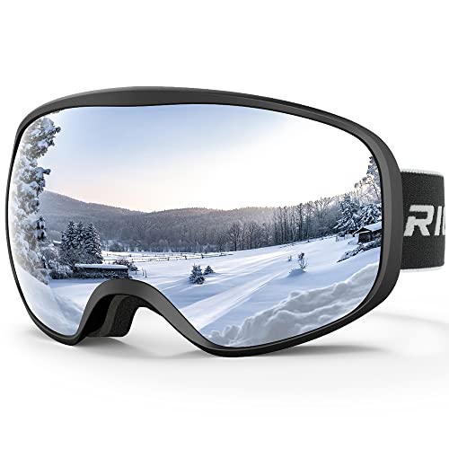RIOROO Skibrille, Snowboard Brille für Brillenträger Herren Damen Erwachsene Jugendliche Doppel-Objektiv 111% UV-Schutz Kompatibler Helm Anti Fog Skibrillen für Skifahren Motorrad Fahrrad Skaten von RIOROO