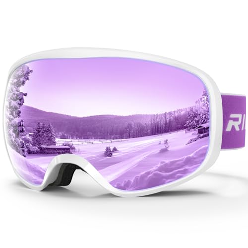 RIOROO Skibrille Kinder, Skibrille Kinder 3-10 Jahre für Jungen Mädchen 100% OTG UV-Schutz Antibeschlag Kompatibler Helm für Skifahren Snowboard Radfahren Outdoor Aktivitäten Wandern Augenschutz von RIOROO