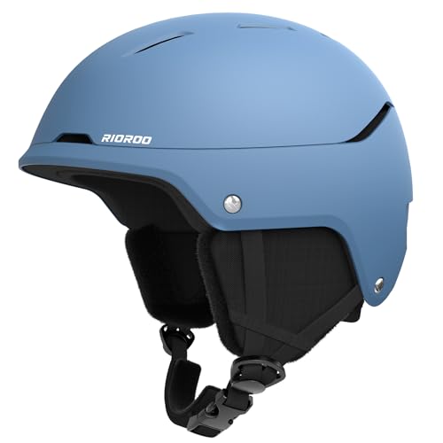 RIOROO Skihelm, Skihelme Herren Damen Jugendliche Größenverstellbar,Warme Flusen-Ohrpolster Snowboardhelm,Leichter Ski Helm mit Verstellbarem Belüftungssystem,Kompatibel mit Einer Skibrille von RIOROO