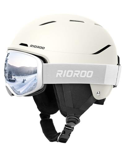RIOROO Skihelm mit Schutzbrille Set, Einstellbarer Vent Sporthelm mit Schutzbrille, Geeignet für Schneesport, Snowboard Skifahren Winddicht, Geeignet für männliche und weibliche Teenager Skihelme RIOROO Skihelm mit Schutzbrille Set, Einstellbarer Vent Sporthelm mit Schutzbrille, Geeignet für Schneesport, Snowboard Skifahren Winddicht, Geeignet für männliche und weibliche Teenager Skihelme von RIOROO