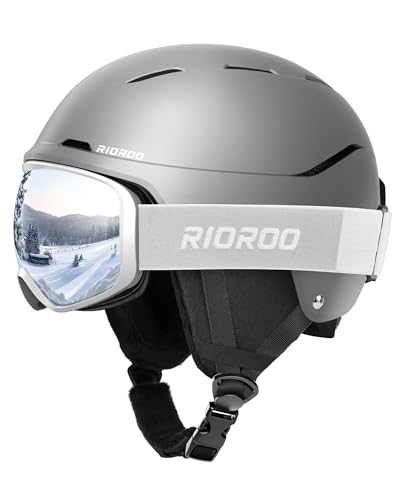 RIOROO Skihelm mit Schutzbrille Set, Einstellbarer Vent Sporthelm mit Schutzbrille, Geeignet für Schneesport, Snowboard Skifahren Winddicht, Geeignet für männliche und weibliche Teenager Skihelme RIOROO Skihelm mit Schutzbrille Set, Einstellbarer Vent Sporthelm mit Schutzbrille, Geeignet für Schneesport, Snowboard Skifahren Winddicht, Geeignet für männliche und weibliche Teenager Skihelme von RIOROO