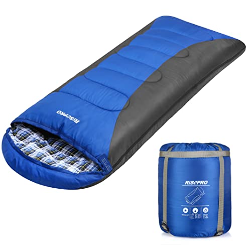RISEPRO Schlafsack Leicht, tragbar, wasserdicht 3-4 Jahreszeiten für warmes kaltes Wetter Erwachsene, Kinder - drinnen, draußen, Camping, Backpacking, Wandern RB8732B von RISEPRO