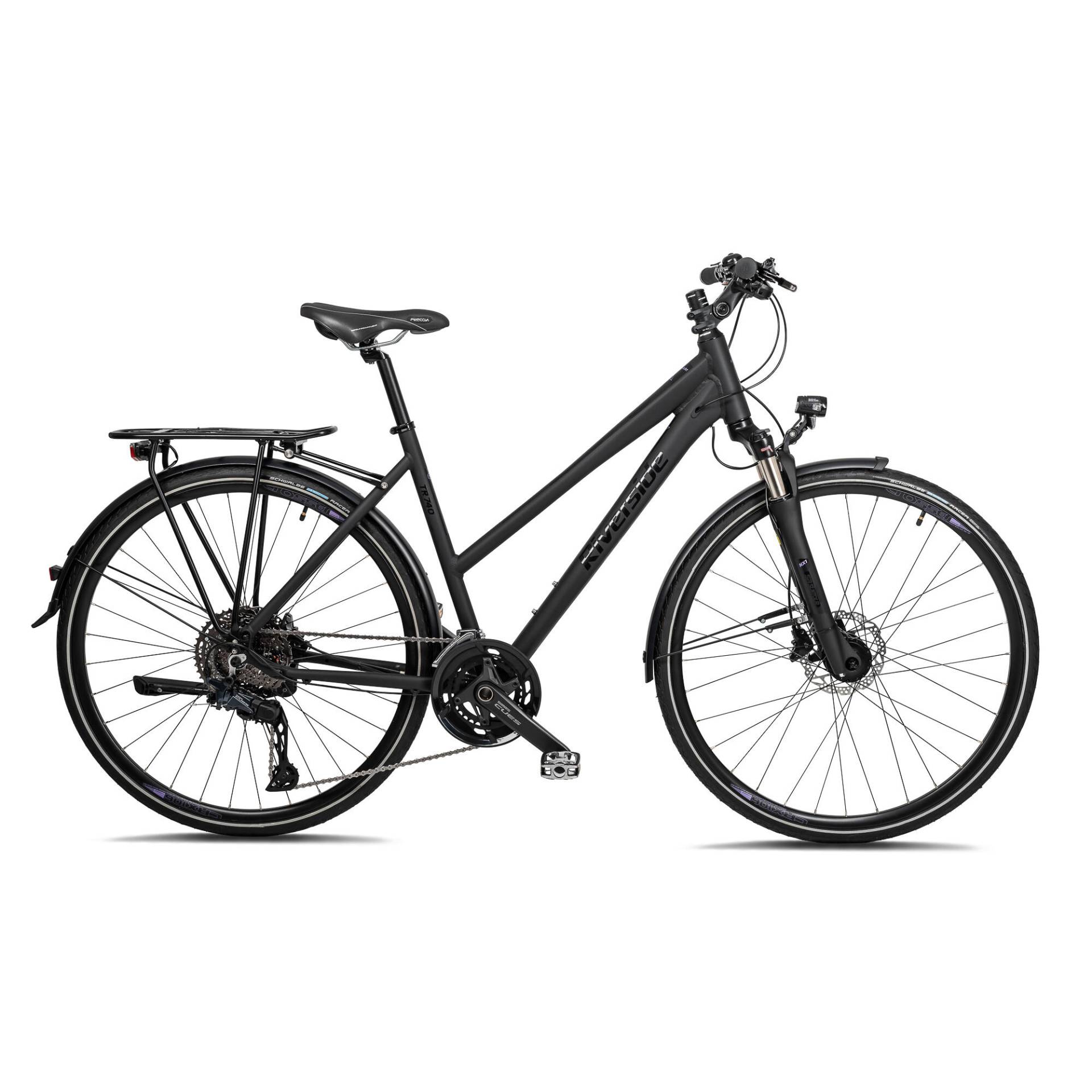 Trekkingrad 28 Zoll Riverside 740 TR Damen Schwarz von RIVERSIDE