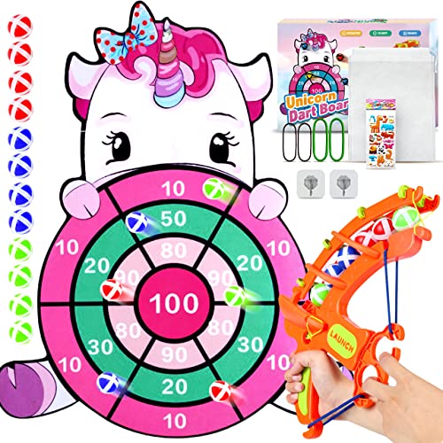 Einhorn Geschenke für Mädchen 3-12 Jahre, Klettballspiel Dartscheibe Kinder Spielzeug ab 4-12 Jahre Mädchen Partyspiele Kinder Einhorn Geburtstagsdeko Wurfspiel Kinder Dartscheibe Kinder Klett Einhorn Geschenke für Mädchen 3-12 Jahre, Klettballspiel Dartscheibe Kinder Spielzeug ab 4-12 Jahre Mädchen Partyspiele Kinder Einhorn Geburtstagsdeko Wurfspiel Kinder Dartscheibe Kinder Klett von RIZTGAE
