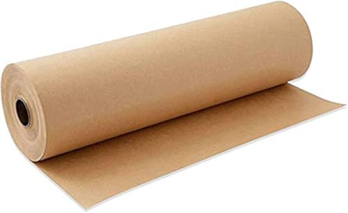 RJDJTTBD Braune Papierrolle, 32,8 Fuß, braunes Kraftpapier für Geschenkverpackungen, Kunsthandwerk, Bodenbelag, Pakettisch (11,8 Zoll x 32,8 Fuß) von RJDJTTBD