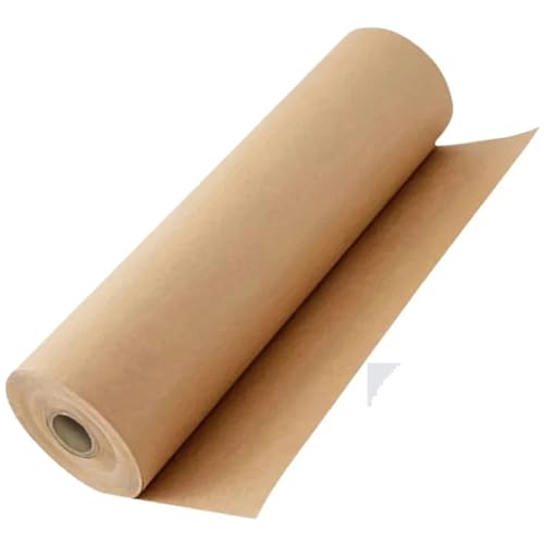 RJDJTTBD Braune Papierrolle 11,8 Zoll x 9,8/16,4/32,8 Fuß Kraftpapierrolle für Geschenkverpackungen, Umzugsverpackungen, braune Papierrolle zum Malen (11,8 Zoll x 16,4 Fuß) von RJDJTTBD