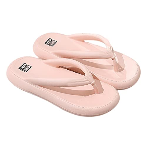 RJDJTTBD Damen-Flip-Flops, rutschfeste Badezimmer-Hausschuhe, Herren-Hausschuhe mit offener Zehenpartie, Sandalen, weiche, leichte Slider, Sommer-Freizeitschuhe, Strand-Pool-Innen-Außen-Hausschuhe von RJDJTTBD