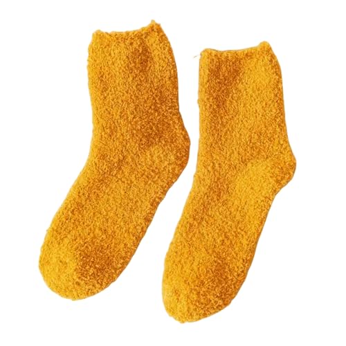 RJDJTTBD Damensocken für den Winter, Herbst, Winter, warm, imitiert Nerzsamt, Damensocken, weiche, gemütliche Strumpfwaren, Bodensocken, schweißabsorbierende Schlafsocken von RJDJTTBD