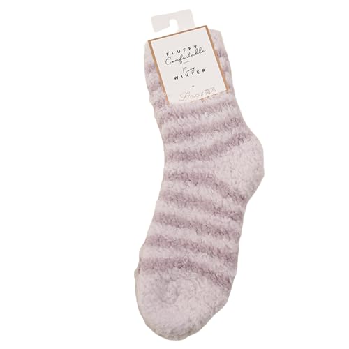 RJDJTTBD Flauschige Socken, lose Socken, superdicke Plüschsocken, Dicke Schlafsocken für Damen im Winter für ältere Menschen, 3 Paar von RJDJTTBD