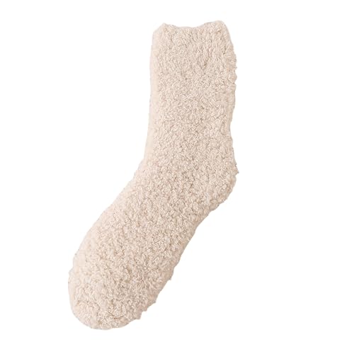 RJDJTTBD Flauschige Socken, lose Socken, superdicke Plüschsocken, Dicke Schlafsocken für Damen im Winter für ältere Menschen, 3 Paar von RJDJTTBD