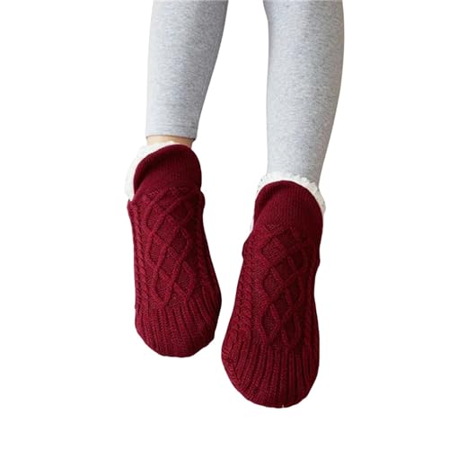 RJDJTTBD Flauschige Socken, verdickte Winter-gewebte Thermo-Kaschmir-Socken, Bodensocken, 1 Paar von RJDJTTBD