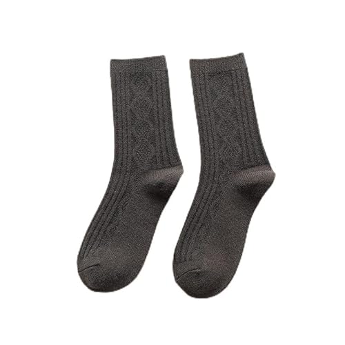 RJDJTTBD Kniehohe Socken Wolle Warme Lange Socken Frauen Herbst Winter Strumpf Kniehohe Socken Damen Mädchen Wolle Hohe Elastische Socken (Farbe: Gold, Größe: Einheitsgröße) von RJDJTTBD