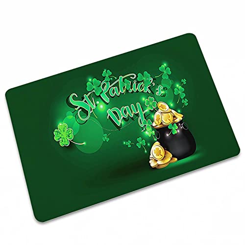 RJDJTTBD Patrick's Day Fußmatte für den Eingangsbereich, Türvorleger für den Eingangsbereich, Fußmatte für den Außenbereich, Vordertür, Außenfußmatte, Terrassenteppich, Schmutzfänger, 59,9 x 89,9 von RJDJTTBD