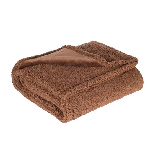 RJDJTTBD wasserdichte Decke für Sofa, Hundedecke, wasserdichte Haustierdecke, waschbar für Bett, Couch, Sofa, wasserdichte Hundedecke für kleine mittelgroße Hunde, weich (Farbe: Braun, Größe: 100 x von RJDJTTBD