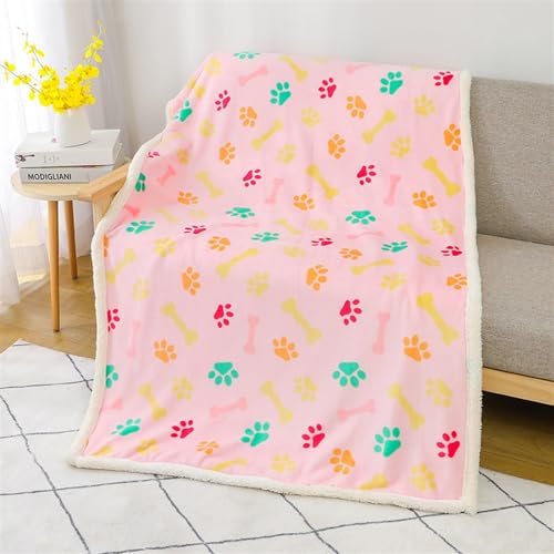 RJDJTTBD wasserdichte Decke für Sofa, Hundedecke, wasserdichte Haustierdecke, waschbar für Bett, Couch, Sofa, wasserdichte Hundedecke für kleine mittelgroße Hunde, weich (Farbe: Rosa 1, Größe: 100 x von RJDJTTBD