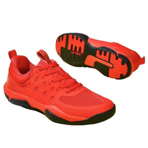 RJPzidK Fechtschuhe Professionelle Leichte Indoor-Sneaker für Damen Und Herren Bequeme Sportschuhe(Red,30#) von RJPzidK