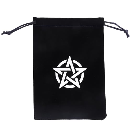 RKJRTK Tasche mit Kordelzug, für Brettspielkarten, Tarotkarten, Samt, Schmuckbeutel, Orakel, Karten-Organizer, Hexerei-Zubehör, Tarot-Tasche und Beutel mit Kordelzug von RKJRTK