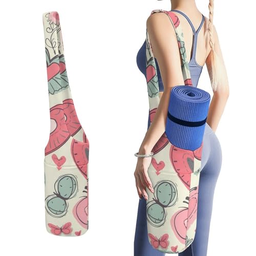 RKJVB Tragbare Yogamatten-Tasche "Happy Mother's Day", bedruckt, Turnbeutel mit Gurt, Yogamatte, Aufbewahrungstasche, Sporttasche für Pilates, Reisen, Männer und Frauen von RKJVB