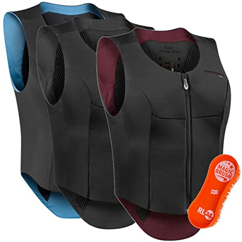 RL24 - Damen Rückenprotektor Komperdell Ballistic Flex Fit Slim inkl. MagicBrush | Reitschutzweste in schwarz & Pferdebürste Set | leichte & Flexible Ausführung | Größe S RL24 - Damen Rückenprotektor Komperdell Ballistic Flex Fit Slim inkl. MagicBrush | Reitschutzweste in schwarz & Pferdebürste Set | leichte & Flexible Ausführung | Größe S von RL24