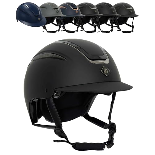 RL24 - Reithelm IRHOlania Deluxe von Imperial Riding | Reitkappe Kinder, Damen & Herren | mit kleinem Visor & optimalem Belüftungssystem | Helm zum Reiten | Reiterhelm in Schwarz | Größe M RL24 - Reithelm IRHOlania Deluxe von Imperial Riding | Reitkappe Kinder, Damen & Herren | mit kleinem Visor & optimalem Belüftungssystem | Helm zum Reiten | Reiterhelm in Schwarz | Größe M von RL24