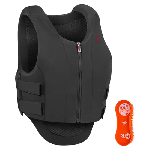 RL24 - Sicherheitsweste Safety Vest Ultra Fit Vario von Komperdell – Rückenprotektor mit Frontzip – Protektorenweste in Schwarz – Unisex Schutzweste inkl. MagicBrush Edition – Gr. L RL24 - Sicherheitsweste Safety Vest Ultra Fit Vario von Komperdell – Rückenprotektor mit Frontzip – Protektorenweste in Schwarz – Unisex Schutzweste inkl. MagicBrush Edition – Gr. L von RL24