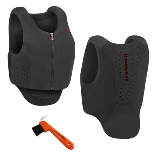 RL24 - Sicherheitsweste Safety Vest Ultra Fit von Komperdell – Rückenprotektor mit Frontzip – Unisex Protektorenweste in Schwarz – ergonomische Schutzweste inkl. Hufkratzer – Größe XL RL24 - Sicherheitsweste Safety Vest Ultra Fit von Komperdell – Rückenprotektor mit Frontzip – Unisex Protektorenweste in Schwarz – ergonomische Schutzweste inkl. Hufkratzer – Größe XL von RL24