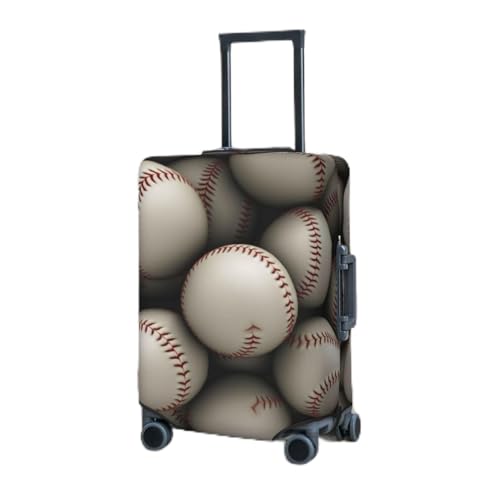 RLDOBOFE Reisegepäck-Abdeckung für Koffer, elastischer Koffer-Schutz, Baseball-Kofferabdeckungen, waschbar, staubdicht, passend für 45,7 - 81,3 cm (18-32 Zoll) Gepäck, Schwarz , S von RLDOBOFE