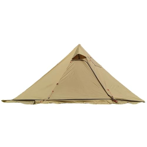 Eisfischerzelt 10,5' x 5,2' Campingzelt mit Herdanschluss, Outdoor-Tipi-Zelt für Familien, Camping, Rucksackreisen, Wandern Campingzelt(Brown) von RLVYTA