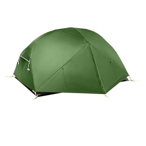 Eisfischerzelt 2 Personen 20D Ultraleichtes Outdoor-Camping-Rucksackreisen-wasserdichtes Wander-Überlebenszelt Campingzelt(210T - Forest Green) von RLVYTA