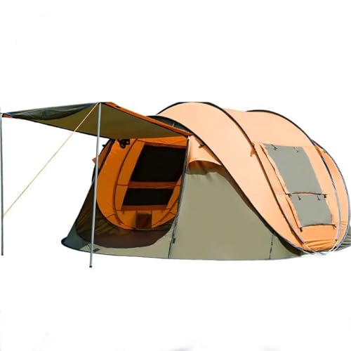 Eisfischerzelt 4–6 Personen Zelt, 280 x 200 x 120 cm, Ultraleicht, großes Campingzelt, wasserdicht, Winddicht, automatisches Zelt, Reise- und Wanderzelt Campingzelt(4-6person Yellow) von RLVYTA