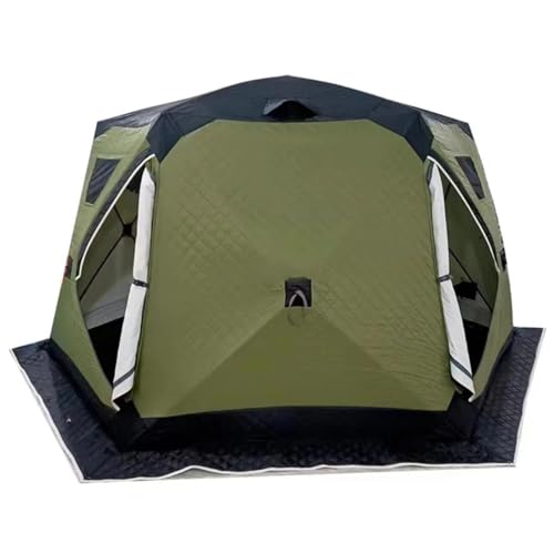 Eisfischerzelt Eisangelzelt, isoliertes Eisangelzelt, Outdoor-Campingzelt mit isolierter Schicht Campingzelt(Army Green) von RLVYTA