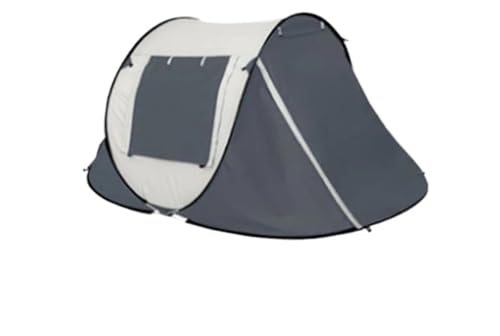 Eisfischerzelt Großes bootförmiges Zelt für Familiencamping, Pop-up-Zelt, Doppeltüren, Fenster, Reisen, Wandern, Picknick, 5 Personen Campingzelt(Mini Grey No Hall) von RLVYTA