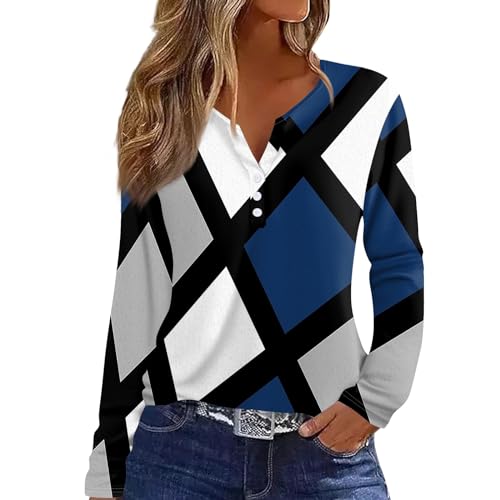 Blusen & Tuniken Für Damen Langarm V-Ausschnitt Blusenshirt Blumen Bedruckt Henley Shirt Basic Freizeitshirt Leichte Regular Fit Langarmshirt Herbst Oberteile Ausgefallene Bluse Frauen Longshirt Blusen & Tuniken Für Damen Langarm V-Ausschnitt Blusenshirt Blumen Bedruckt Henley Shirt Basic Freizeitshirt Leichte Regular Fit Langarmshirt Herbst Oberteile Ausgefallene Bluse Frauen Longshirt von RMBLYfeiye