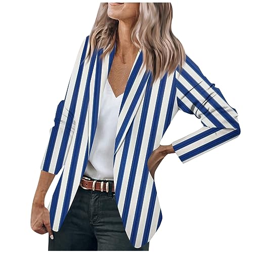 Boleros Damen Revers Offene Front Gestreifter Druck Business Jacke Elegant Bürojacke Longsleeve Arbeit Büro Jacken Blazer Jersey Blazer Regular Fit Festlich Jacke Cardigan Kurz Übergangsjacke Boleros Damen Revers Offene Front Gestreifter Druck Business Jacke Elegant Bürojacke Longsleeve Arbeit Büro Jacken Blazer Jersey Blazer Regular Fit Festlich Jacke Cardigan Kurz Übergangsjacke von RMBLYfeiye