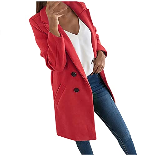 Hosenanzug Damen Elegant 2 Teiler Mantel Damen Winter Sweatjacke Damen Ohne Kapuze Jacke Mit Heizung Damenzweireiher Einfarbig Longblazer Elegant Blazer Lang Leichte Festlich Blazerjacke Rot 3Xl Hosenanzug Damen Elegant 2 Teiler Mantel Damen Winter Sweatjacke Damen Ohne Kapuze Jacke Mit Heizung Damenzweireiher Einfarbig Longblazer Elegant Blazer Lang Leichte Festlich Blazerjacke Rot 3Xl von RMBLYfeiye
