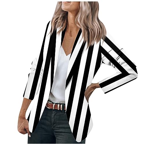 Hosenanzug Damen Festlich Jeansjacke Damen Lang Sweatjacke Damen Oversize Strickjacke Damen Lang Mit Kapuzerevers Gestreifter Druck Kurzblazer Langarm Blazermantel Elegant Herbst Blazers Schwarz 4Xl Hosenanzug Damen Festlich Jeansjacke Damen Lang Sweatjacke Damen Oversize Strickjacke Damen Lang Mit Kapuzerevers Gestreifter Druck Kurzblazer Langarm Blazermantel Elegant Herbst Blazers Schwarz 4Xl von RMBLYfeiye