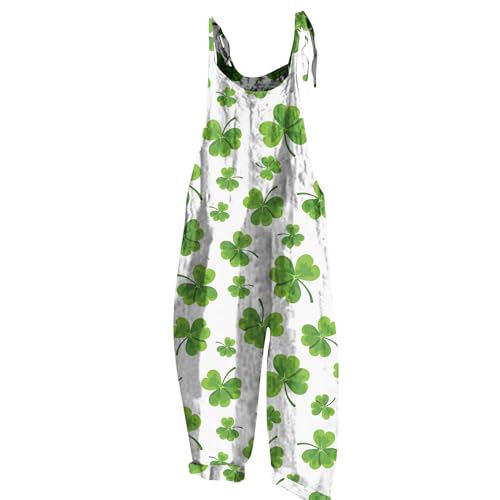 Jumpsuit Damen Elegant Für Hochzeit Oranger Overall Damen Onesie Damen Fasching Kleeblatt Druck St Patricks Day Kostüm Spaghetti Jumpsuit Wide Leg Playsuit Ärmelloser Jumpsuit Oranger Overall Weiß L Jumpsuit Damen Elegant Für Hochzeit Oranger Overall Damen Onesie Damen Fasching Kleeblatt Druck St Patricks Day Kostüm Spaghetti Jumpsuit Wide Leg Playsuit Ärmelloser Jumpsuit Oranger Overall Weiß L von RMBLYfeiye