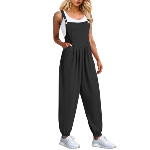 RMBLYfeiye Angebote des Tages Heute Hosenanzug Damen Oktoberfest Damen Outfit Hosenanzug Damen Jumpsuit Damen Kuschelig Damen Hosenanzug Elegant 2 Teilig (Schwarz, S) von RMBLYfeiye