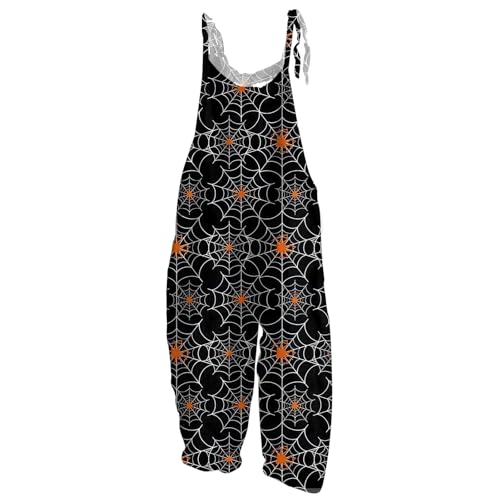 RMBLYfeiye Blitzangebote des Tages Jogginganzug Damen Set Kostüm Damen Elegant Hosenanzug Damen Festlich Hochzeit Hosenanzug Damen Hochzeit Damen Jumpsuit Sommer Halloween Kostüm Damen (Schwarz, XXL) von RMBLYfeiye