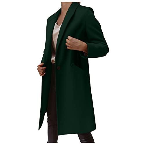 RMBLYfeiye Damen Einfarbig Wollmantel Revers Winterjacke Frauen Outwear Mittellanger Mantel Elegant Schlank Mantel klassischer Female Trenchcoat Warme Winter Langarm Slim Fit Elegant Übergangsjacke RMBLYfeiye Damen Einfarbig Wollmantel Revers Winterjacke Frauen Outwear Mittellanger Mantel Elegant Schlank Mantel klassischer Female Trenchcoat Warme Winter Langarm Slim Fit Elegant Übergangsjacke von RMBLYfeiye