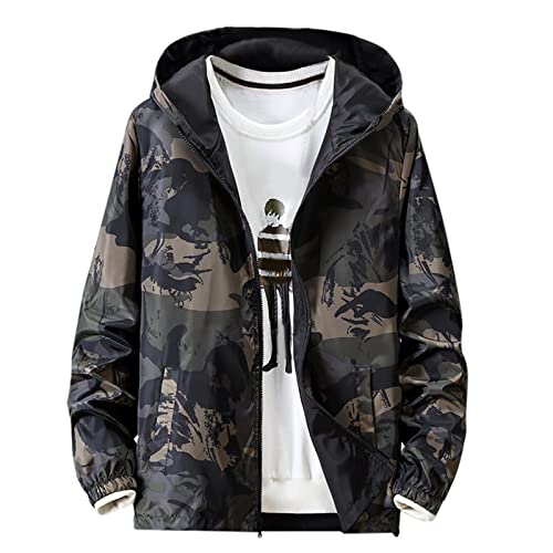 RMBLYfeiye Herren Kapuzenjacke Lässig Tarnung Jacke Mit Kapuze Doppelseitig Tragen Dünn Kapuzenjacke Hoodie Mantel Plus Größe Freizeitjacke Männer Jacken Loose Bomberjacke Street Mode Übergangsjacke RMBLYfeiye Herren Kapuzenjacke Lässig Tarnung Jacke Mit Kapuze Doppelseitig Tragen Dünn Kapuzenjacke Hoodie Mantel Plus Größe Freizeitjacke Männer Jacken Loose Bomberjacke Street Mode Übergangsjacke von RMBLYfeiye