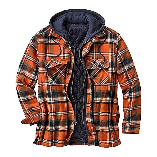 RMBLYfeiye Herren Karohemd Winter Thermohemd Kapuzenhemd Herbst Hemdjacke Dünner Gesteppte Gefütterte Leichte Freizeitjacke Schützendem Holzfällerhemd Kariertes Arbeitshemd RMBLYfeiye Herren Karohemd Winter Thermohemd Kapuzenhemd Herbst Hemdjacke Dünner Gesteppte Gefütterte Leichte Freizeitjacke Schützendem Holzfällerhemd Kariertes Arbeitshemd von RMBLYfeiye