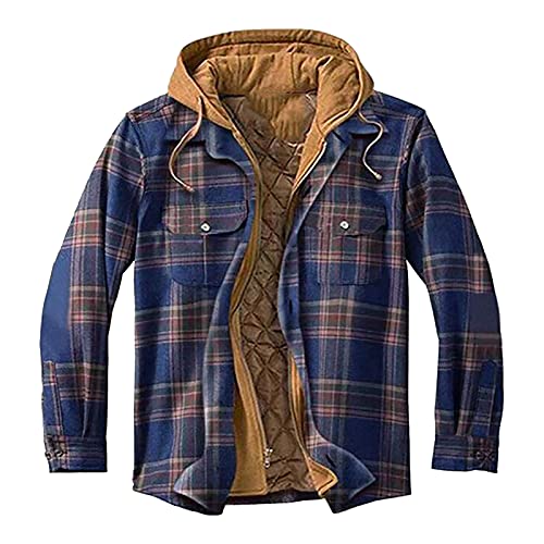 RMBLYfeiye Herren Karohemd Winter Thermohemd Kapuzenhemd Herbst Hemdjacke Dünner Gesteppte Gefütterte Leichte Freizeitjacke Schützendem Holzfällerhemd Kariertes Arbeitshemd RMBLYfeiye Herren Karohemd Winter Thermohemd Kapuzenhemd Herbst Hemdjacke Dünner Gesteppte Gefütterte Leichte Freizeitjacke Schützendem Holzfällerhemd Kariertes Arbeitshemd von RMBLYfeiye