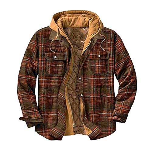RMBLYfeiye Herren Karohemd Winter Thermohemd Kapuzenhemd Herbst Hemdjacke Dünner Gesteppte Gefütterte Leichte Freizeitjacke Schützendem Holzfällerhemd Kariertes Arbeitshemd RMBLYfeiye Herren Karohemd Winter Thermohemd Kapuzenhemd Herbst Hemdjacke Dünner Gesteppte Gefütterte Leichte Freizeitjacke Schützendem Holzfällerhemd Kariertes Arbeitshemd von RMBLYfeiye