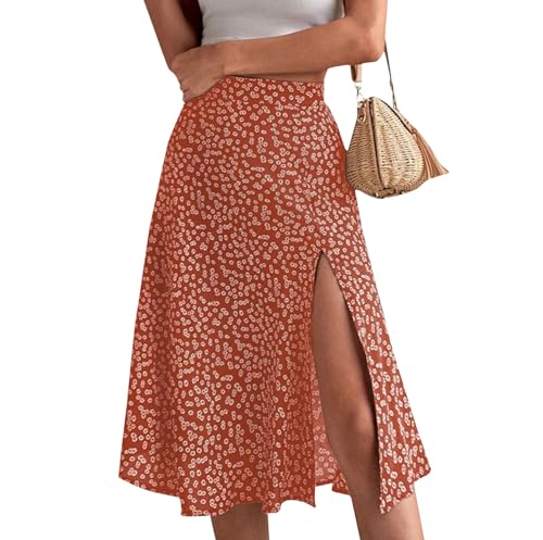 RMBLYfeiye Meine bestellungen Rock Damen Sommer Lang Rock Vintage Blumenmuster Rock Boho Rock Blümchen Rock Mit Schlitz A-Linien Rock Blumenrock Geblümt Rock Mit Hoher Taille RMBLYfeiye Meine bestellungen Rock Damen Sommer Lang Rock Vintage Blumenmuster Rock Boho Rock Blümchen Rock Mit Schlitz A-Linien Rock Blumenrock Geblümt Rock Mit Hoher Taille von RMBLYfeiye