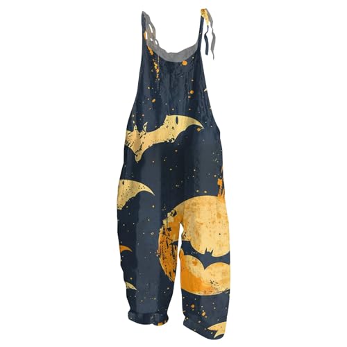 RMBLYfeiye Restposten Palette Jumpsuit Damen Sommer Kurz Damen Sommer Hosenanzug Damen Sportlich Damen Latzhose Jumpsuit Sommer Hosenkleid Damen Overall Halloween Kostüm Damen (Marine, 5XL) von RMBLYfeiye